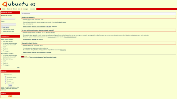 ubuntu-es.org en 2004